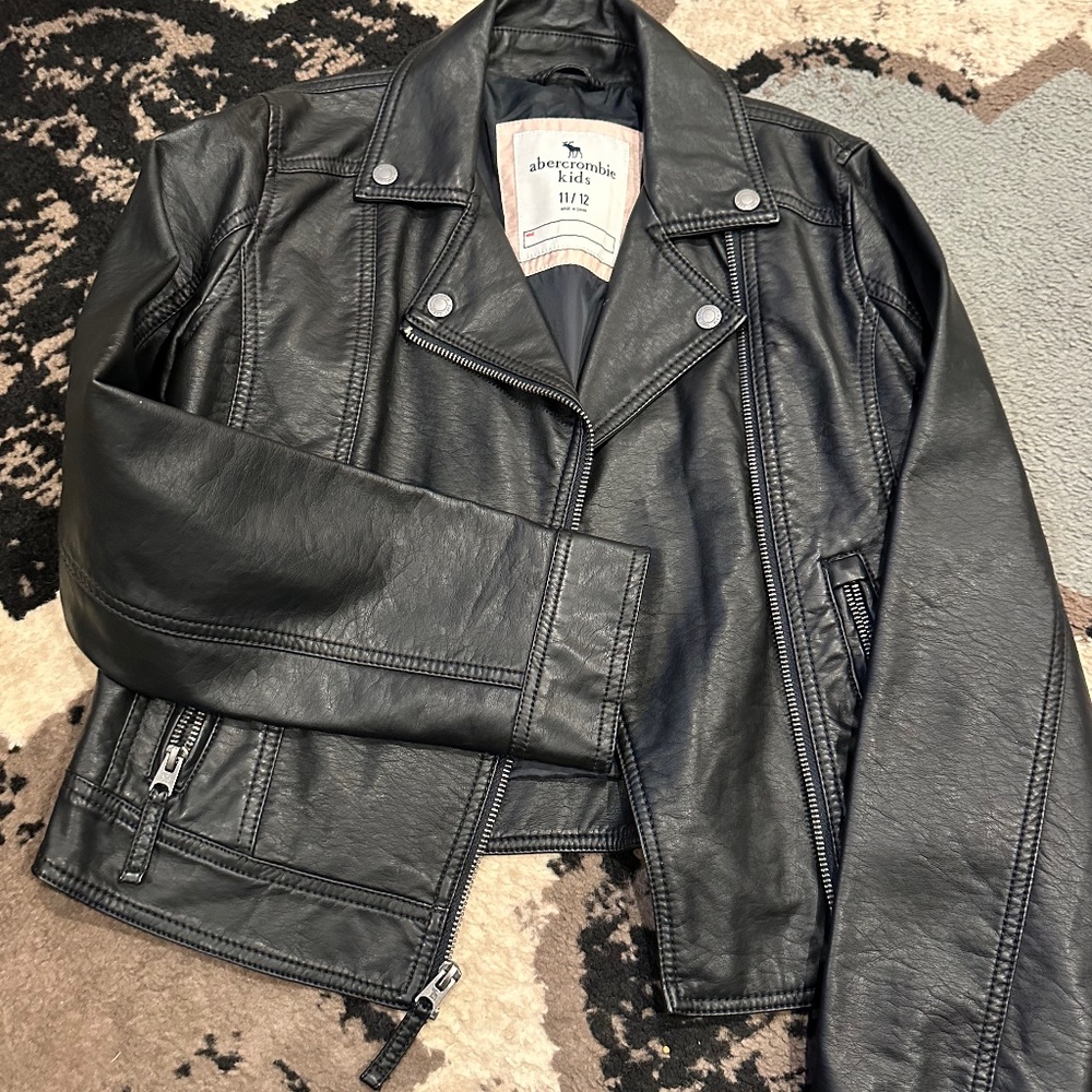 Girls Faux Leather Jacket
